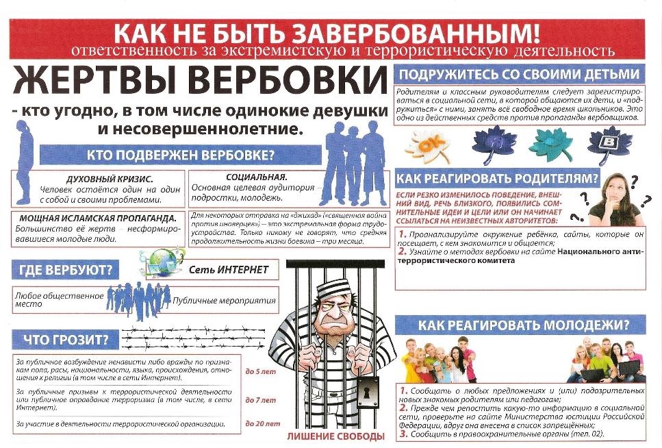 Ответственность за экстремистскую и террористическую деятельность